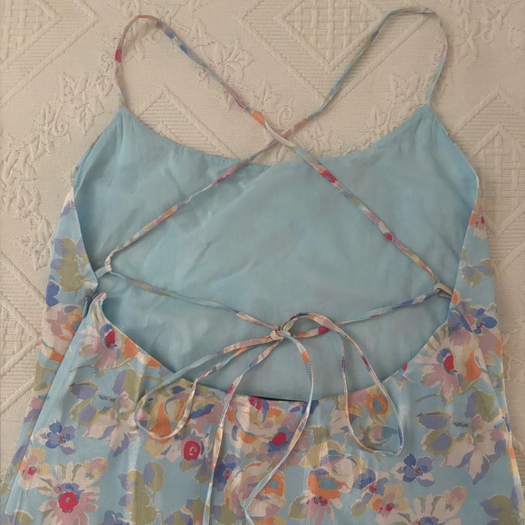 NWOT Something Navy Pastel Floral Maxi Dress - Picture 6 of 13